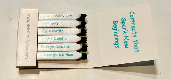 "Klein Fertility Law" Retro Feature Matchbook