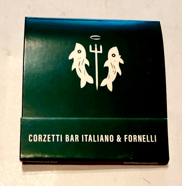 "Corzetti" Retro Feature Matchbook