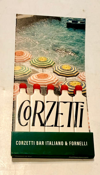 "Corzetti" Retro Feature Matchbook