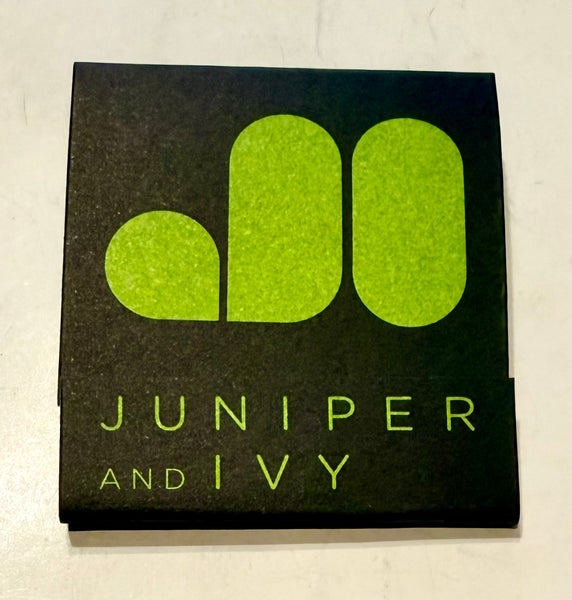 "Juniper and Ivy" Retro Feature Matchbook