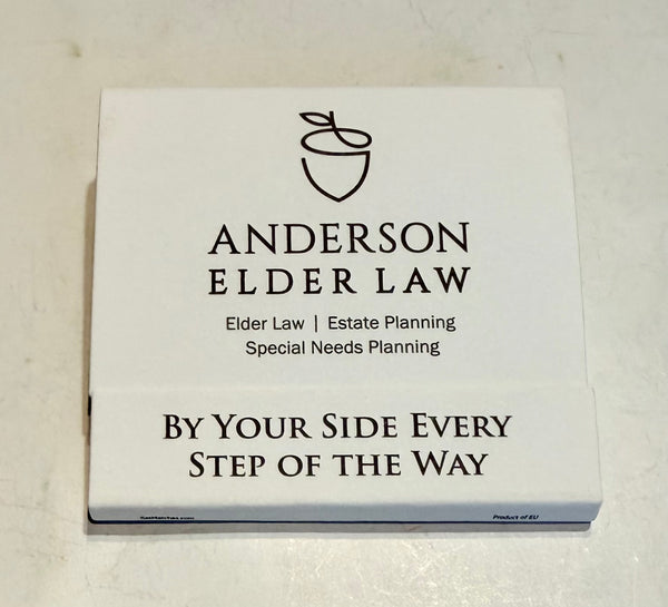 "Anderson Elder Law" Retro Feature Matchbook