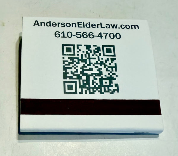 "Anderson Elder Law" Retro Feature Matchbook