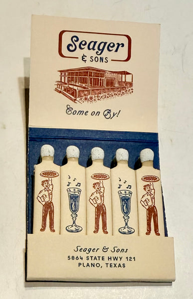 "Seager & Sons" Retro Feature Matchbook