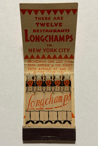 "Longchamps" New York, NY Vintage Feature Matchbook