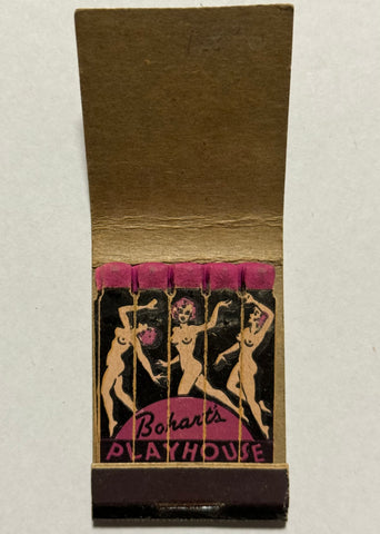 "Bohart's Playhouse" Peoria, IL Vintage Girlie Feature Matchbook