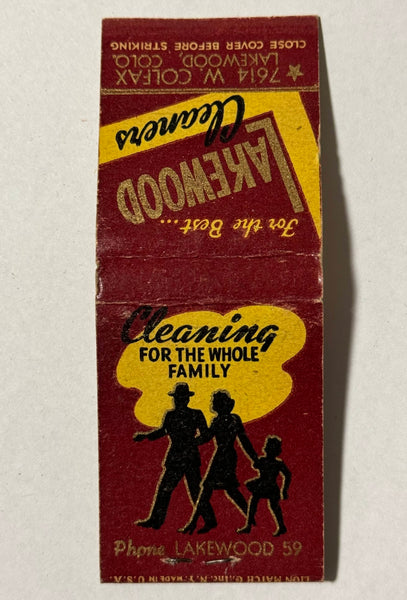 "Lakewood Cleaners" Lakewood, CO Vintage Feature Matchbook