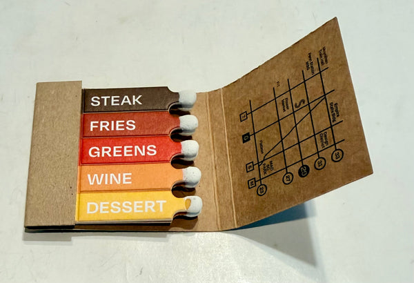 "Strip Steak" Retro Feature Matchbook