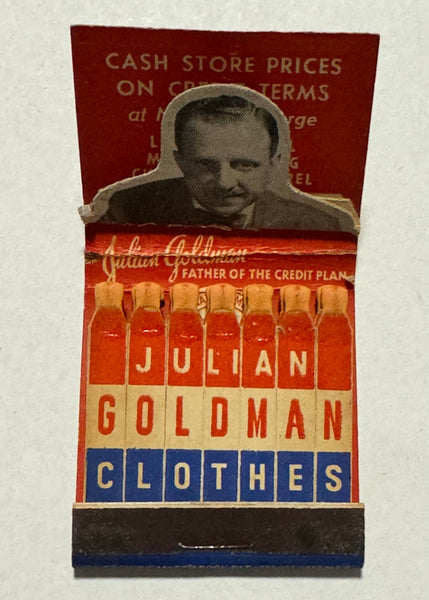 "Julian Goldman Clothes" Indiana Harbor, IN Vintage Feature Matchbook with Pop-Up Display