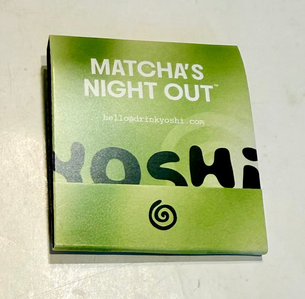 "Yoshi Matcha Liqueur" Retro Feature Matchbook