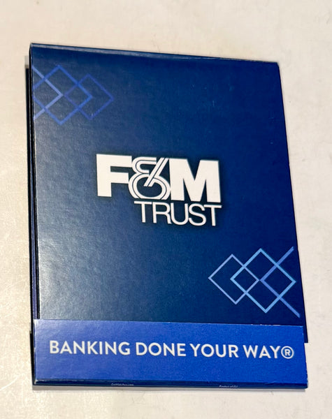 "F&M Trust" Giant Retro Feature Matchbook