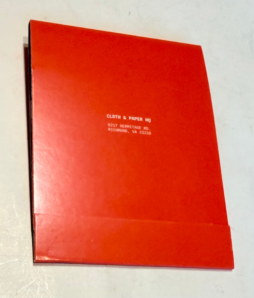 "Cloth & Paper HQ" Giant Retro Feature Matchbook