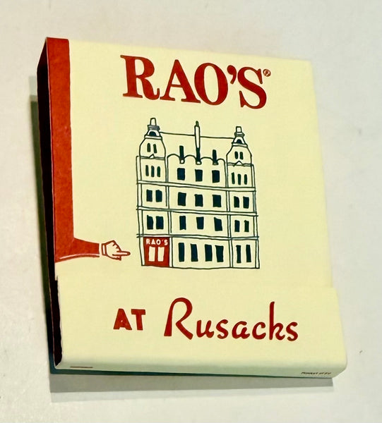 "Rao's London" Retro Feature Matchbook