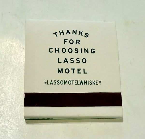 "LASSO MOTEL WHISKEY" Retro Feature Matchbook