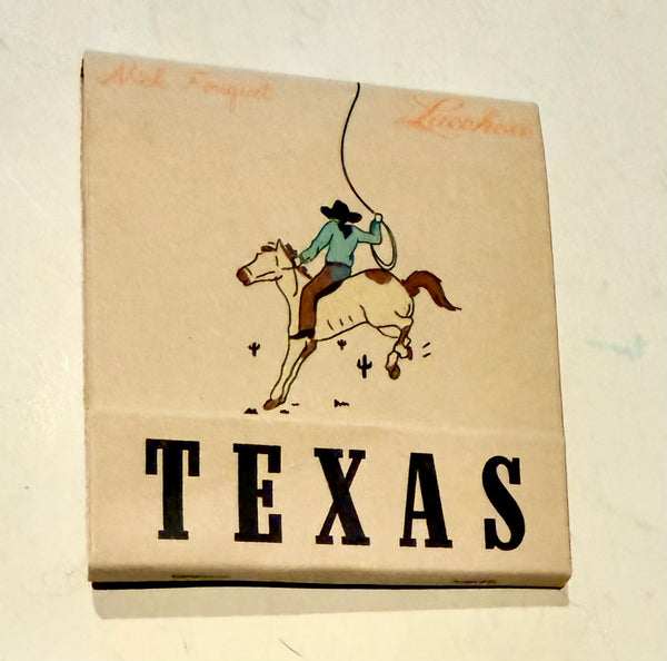 "Nick Fouquet TEXAS" Retro Feature Matchbook