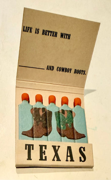 "Nick Fouquet TEXAS" Retro Feature Matchbook
