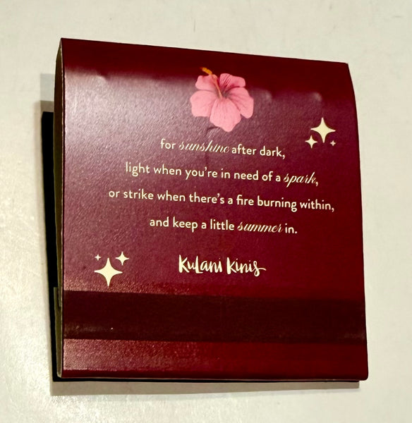 "Kulani Kunis" Retro Feature Matchbook with a Knot-Hole Cover!