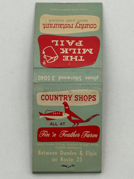 "The Milk Pail" Elgin, IL  Vintage Feature Matchbook