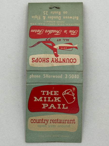 "The Milk Pail" Elgin, IL  Vintage Feature Matchbook