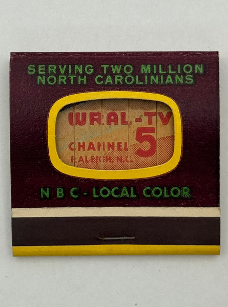 "WRAL Radio" Raleigh, NC Vintage Feature Matchbook with a Knot-Hole Cover!