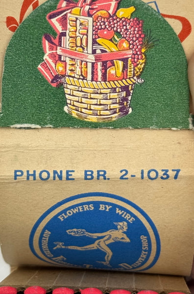 "Wolf’s Majestic Flower Shop" Milwaukee, WI Vintage Feature Matchbook with a Pop-Up Cover!