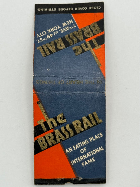 "The Brass Rail" NYC, NY Vintage Feature Matchbook B