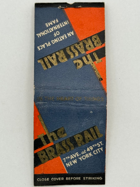 "The Brass Rail" NYC, NY Vintage Feature Matchbook B