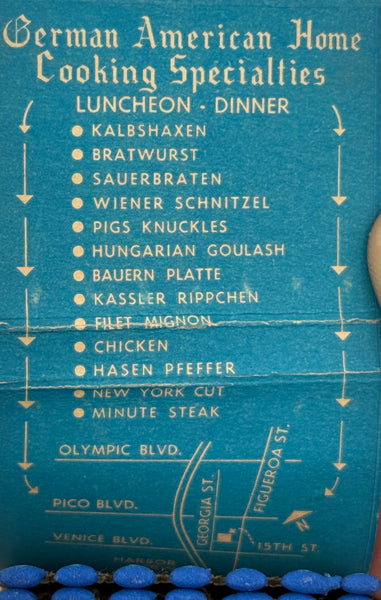 "Turner Inn Hofbrau" Los Angeles, CA Vintage Feature Matchbook