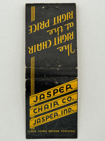"Jasper Chair Co" Jasper, IN Vintage Feature Matchbook