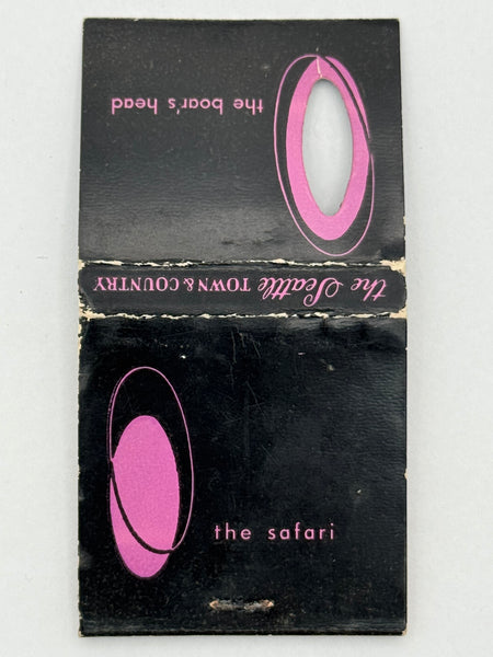 "The Seattle Town & Country" Seattle, WA Vintage Feature Matchbook with a Knot-Hole Cover!