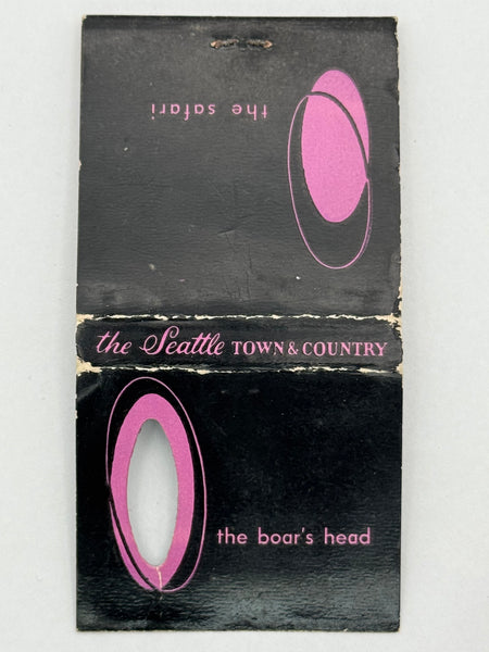 "The Seattle Town & Country" Seattle, WA Vintage Feature Matchbook with a Knot-Hole Cover!