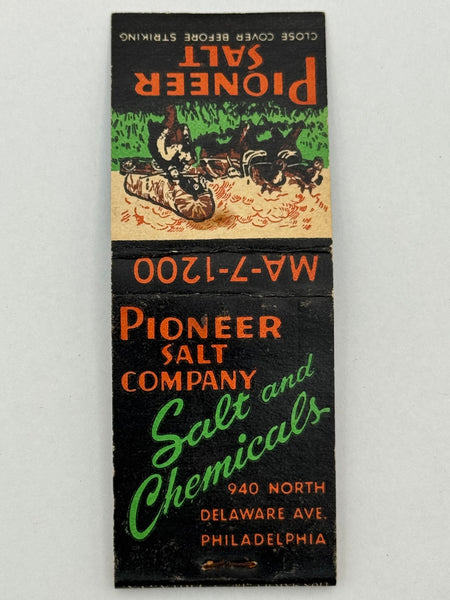 "Pioneer Salt Company" Phila, PA Vintage Feature Matchbook