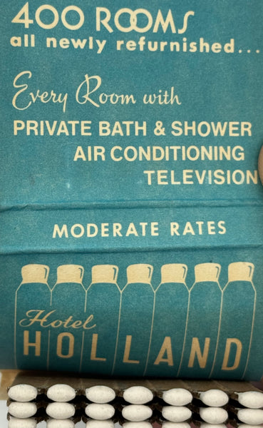 "Hotel Holland" NYC, NY Vintage Feature Matchbook