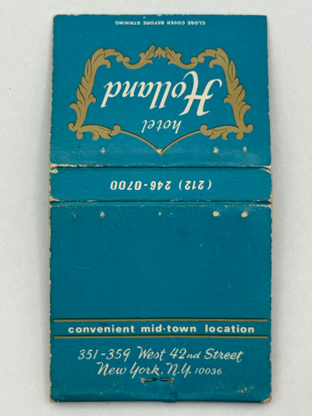 "Hotel Holland" NYC, NY Vintage Feature Matchbook
