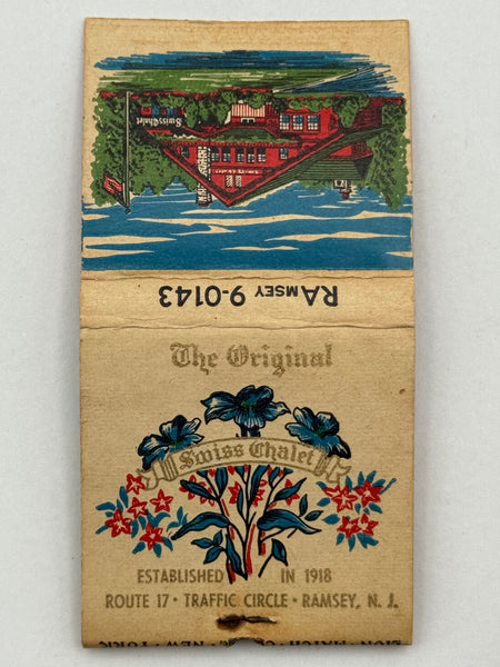 "The Original Swiss Chalet" Ramsey, NJ Vintage Feature Matchbook