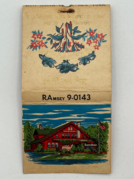 "The Original Swiss Chalet" Ramsey, NJ Vintage Feature Matchbook