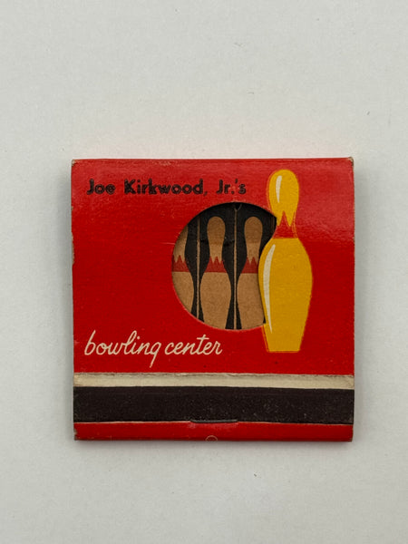 "Joe Kirkwood Jr.’s Bowling Center/ The Rathskellar" Los Angeles, CA Vintage Feature Matchbook with a Knot-Hole Cover!