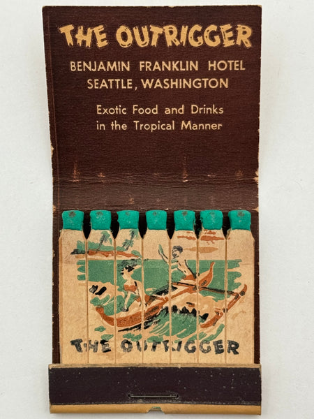 "The Outrigger / Benjamin Franklin Hotel" Vintage Feature Matchbook