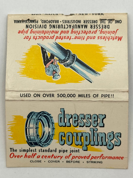 "Dresser Couplings / Dresser Manufacturing Division" Vintage Feature Matchbook