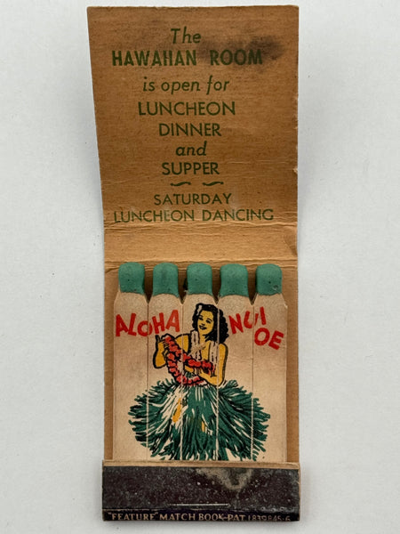 "Hawaiian Room / Hotel Lexington" Vintage Feature Matchbook