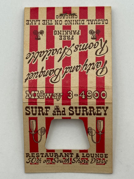 "Surf and Surrey" Vintage Feature Matchbook with a Knot-Hole Cover!