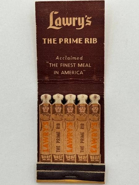 "Lawry’s" Vintage Feature Matchbook