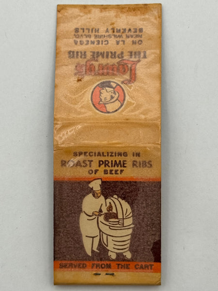 "Lawry’s" Vintage Feature Matchbook