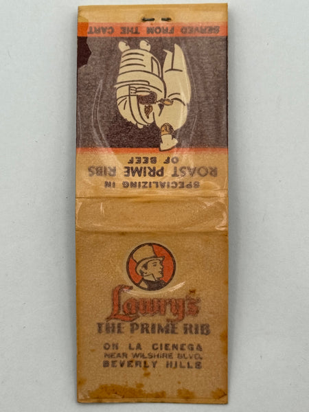 "Lawry’s" Vintage Feature Matchbook