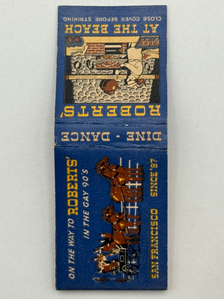 "Roberts’ At The Beach" Vintage Feature Matchbook