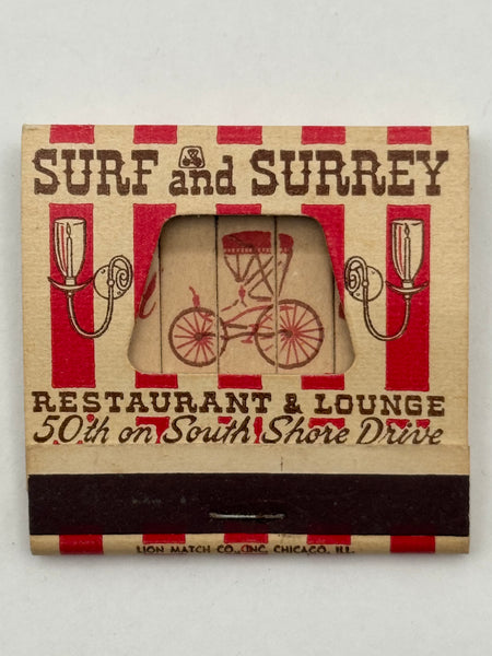 "Surf and Surrey" Vintage Feature Matchbook with a Knot-Hole Cover!