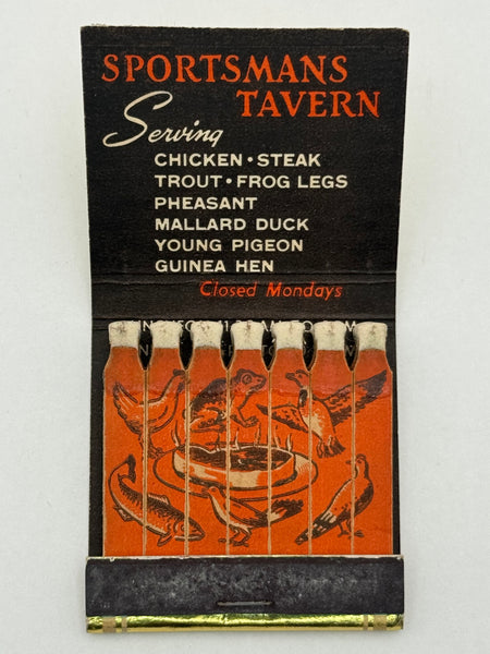 "Sportsmans Tavern" Duarte, CA Vintage Feature Matchbook w/ a Full-Length Cover!