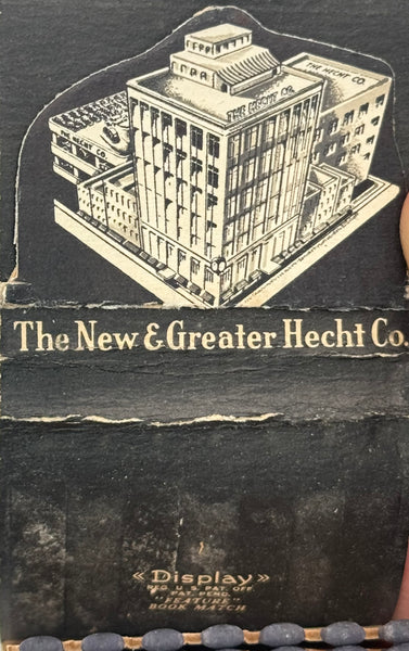 "The Hecht Co." Washington, DC Vintage Feature Matchbook with a Pop-Up Display!