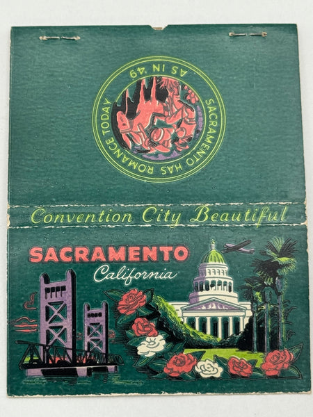 "Sacramento California" Vintage Feature Matchbook