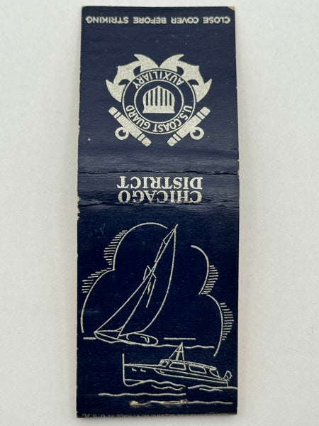 "U.S. Coast Guard Auxiliary" Chicago, IL Vintage Feature Matchbook