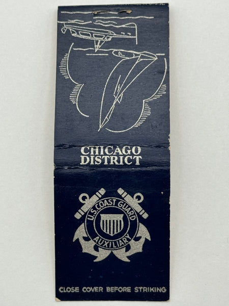 "U.S. Coast Guard Auxiliary" Chicago, IL Vintage Feature Matchbook